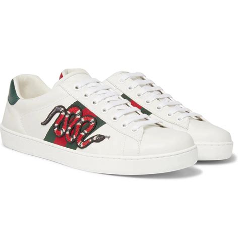 gucci ace sneakers snakeskin|Gucci snake sneakers men.